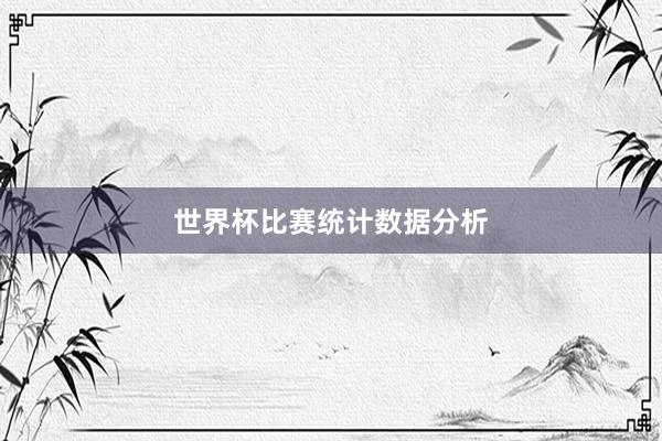 世界杯比赛统计数据分析